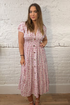 Floral Button Maxi Dress