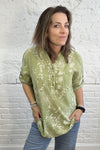 Dandelion Dream Roll-Sleeve Top