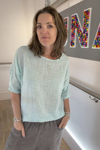 100% Cotton Plain Short Sleeve Top (Smaller Fit)
