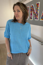 100% Cotton Plain Short Sleeve Top (Smaller Fit)