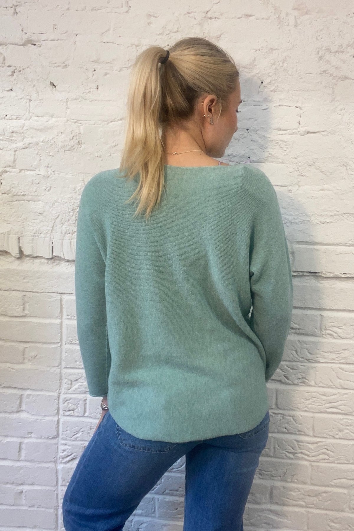 Phoebe Curved Hem Round Neck