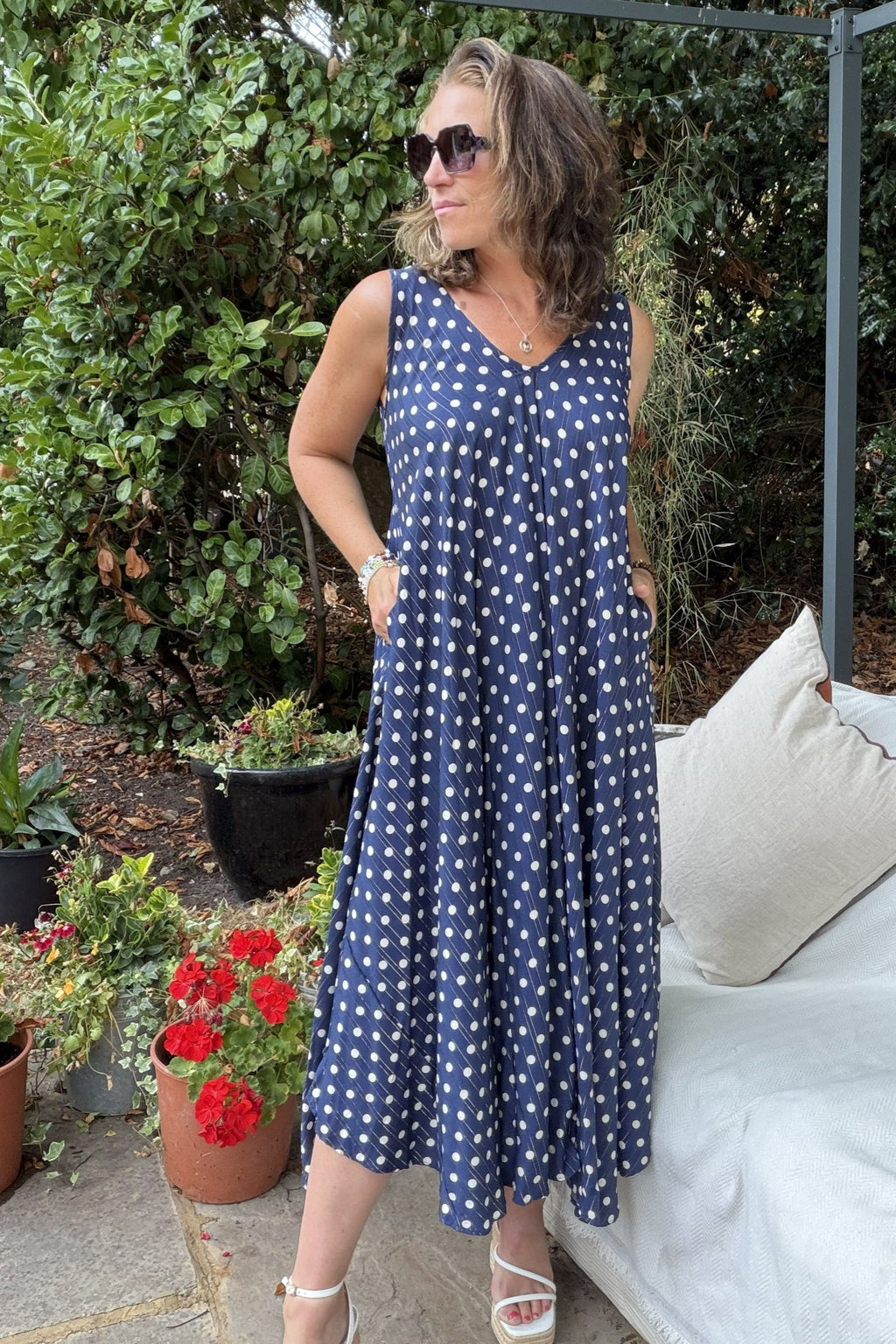 Cora Sleeveless Swing Dress