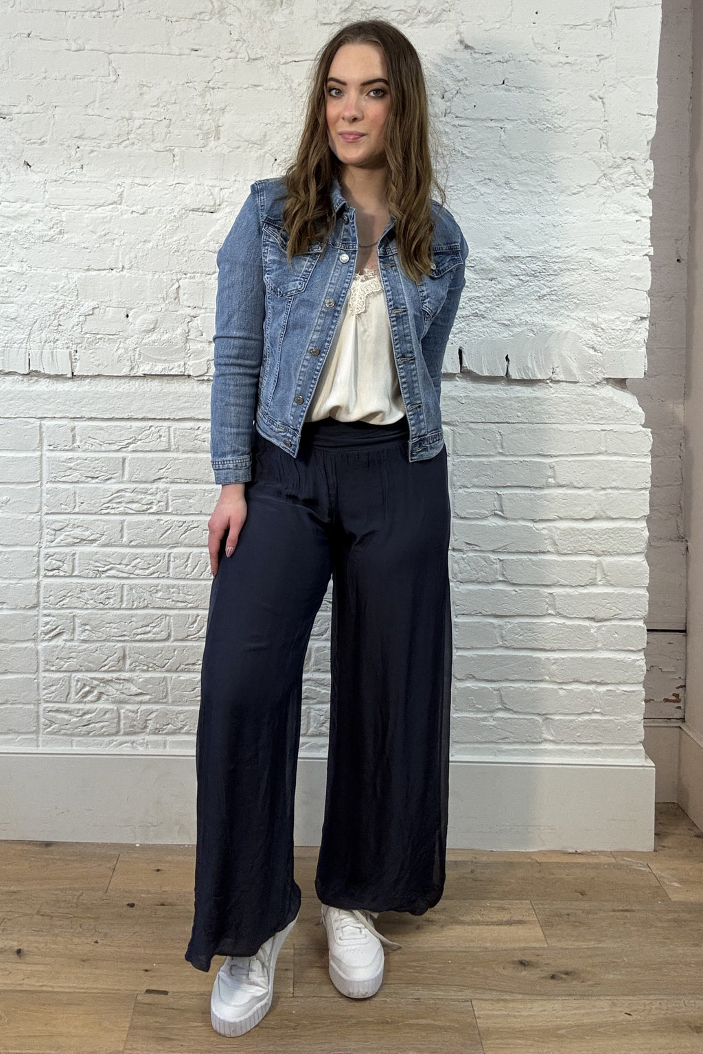 Silk Waistband Trousers