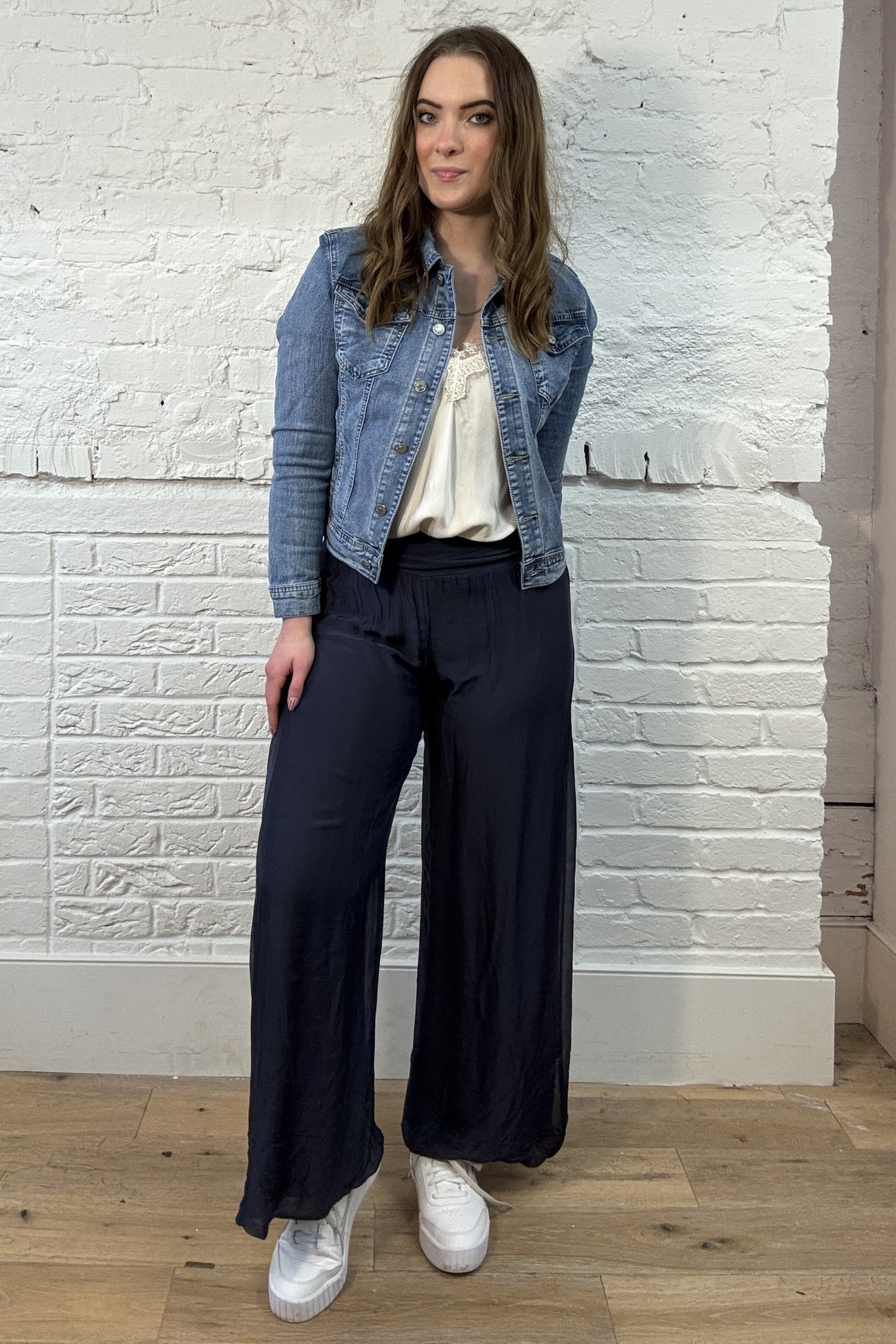 Silk Waistband Trousers