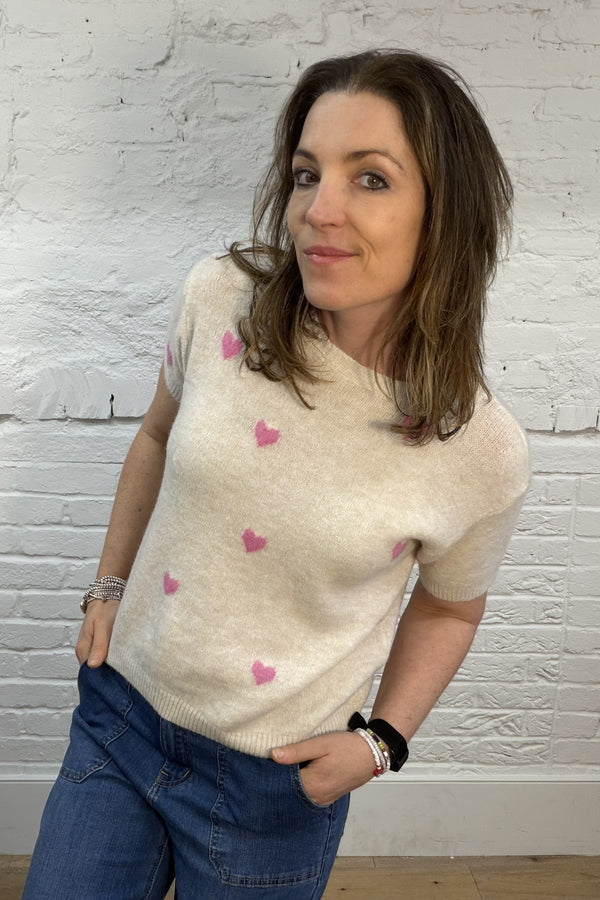 The Lucia Heart Knit