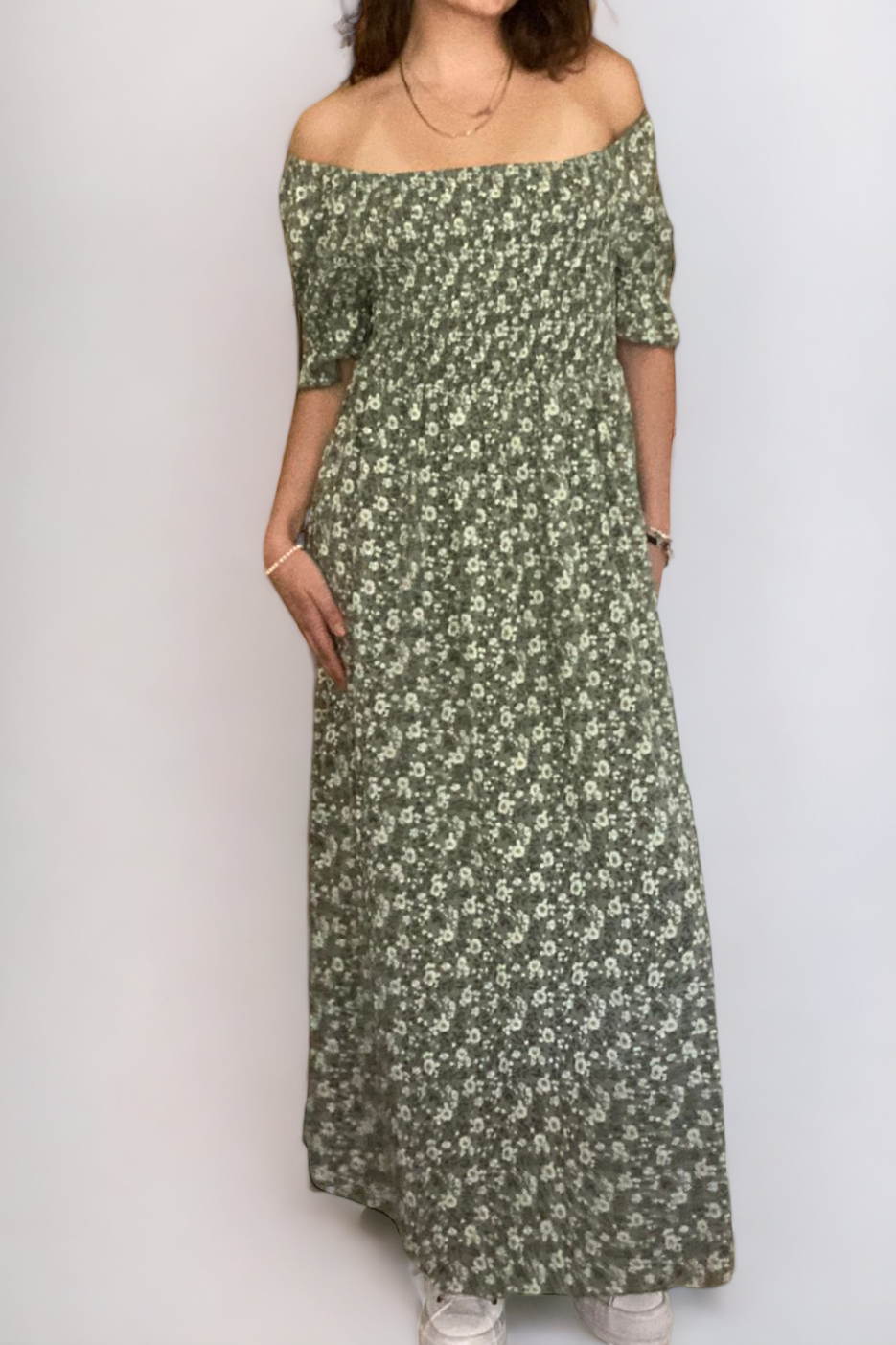 Ditsy Floral Smocked Maxi Dress