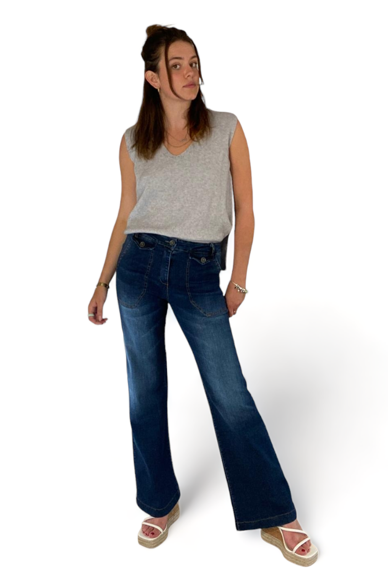 Suzy D Beau Stretch Denim Flared Jeans