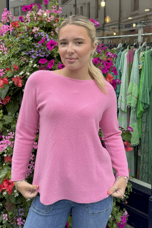 Phoebe Curved Hem Round Neck