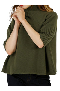 High Neck 3/4 Sleeve Jumper