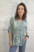 Dandelion Dream Roll-Sleeve Top