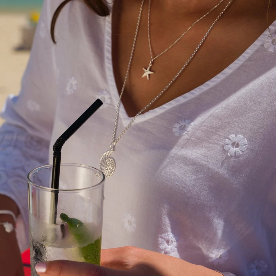Silver Starfish Necklace