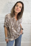 Dandelion Dream Roll-Sleeve Top