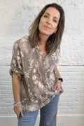 Dandelion Dream Roll-Sleeve Top