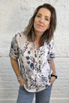Dandelion Dream Roll-Sleeve Top