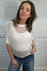 Ramona Open Weave Batwing Knit