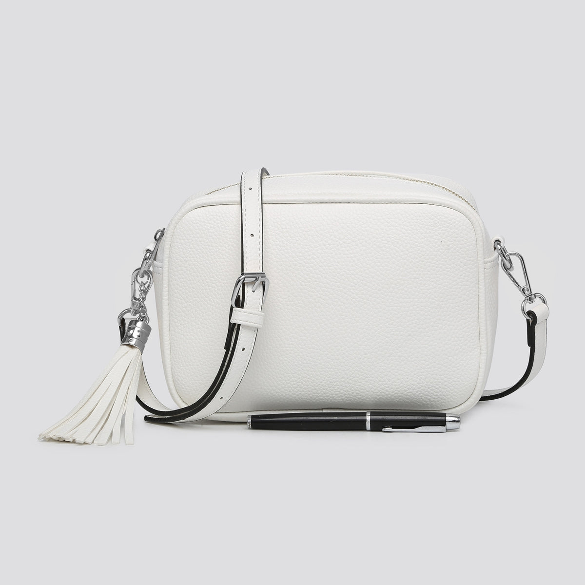 Cross Body Bag With Silver  Hardware