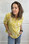 Dandelion Dream Roll-Sleeve Top