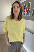 100% Cotton Plain Short Sleeve Top (Smaller Fit)