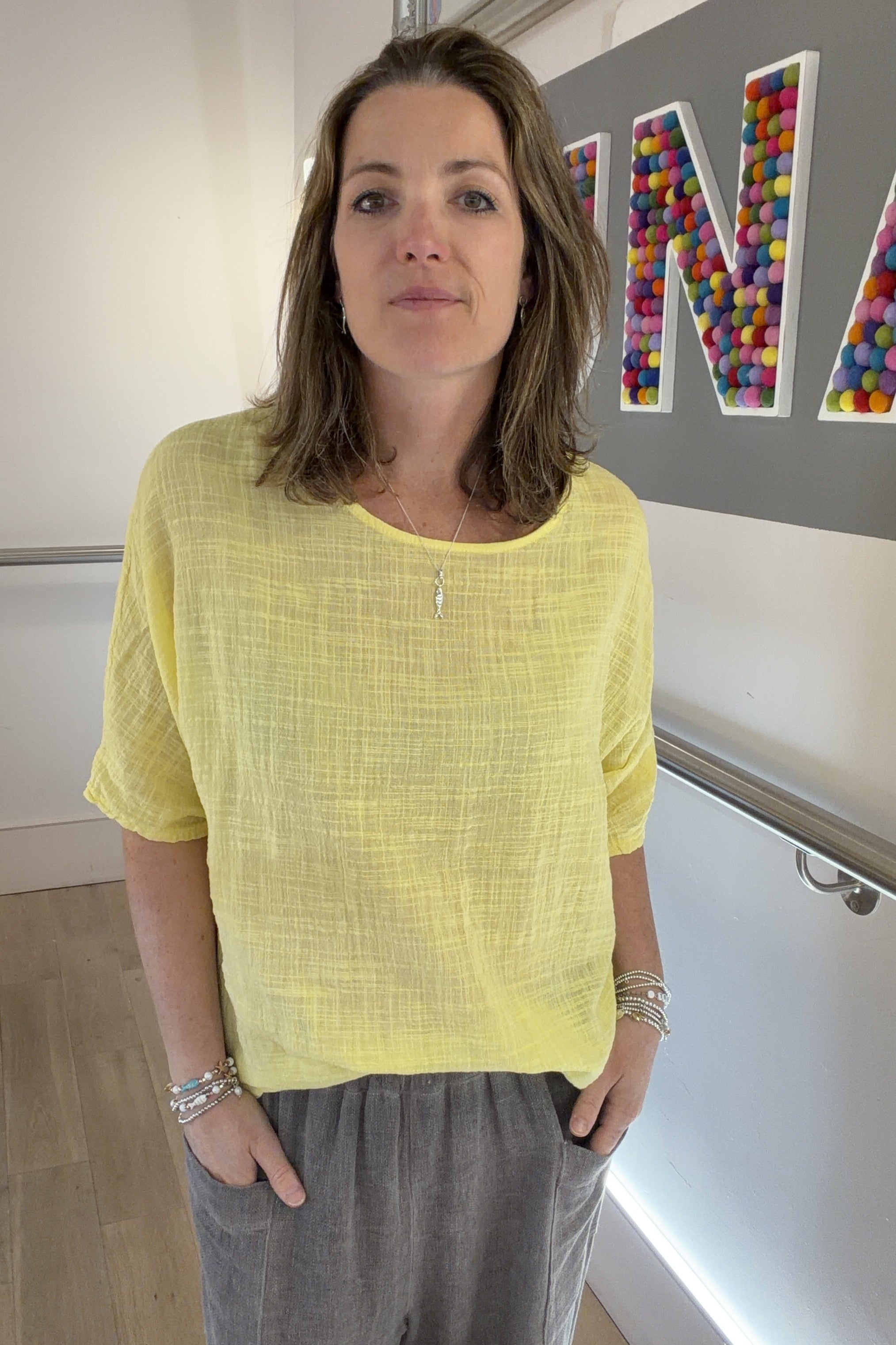 100% Cotton Plain Short Sleeve Top (Smaller Fit)