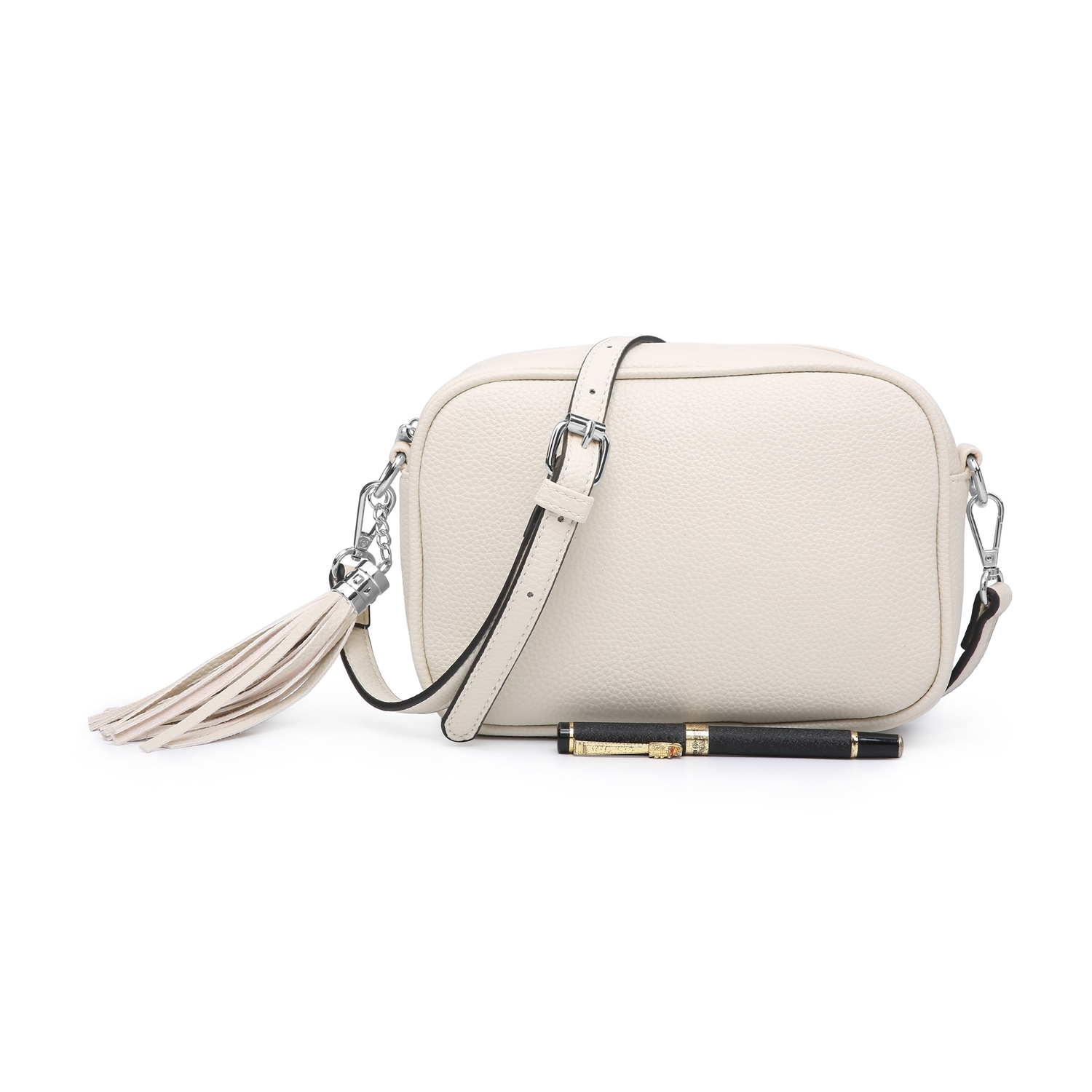 CROSS BODY BAG WITH SILVER  HARDWARE