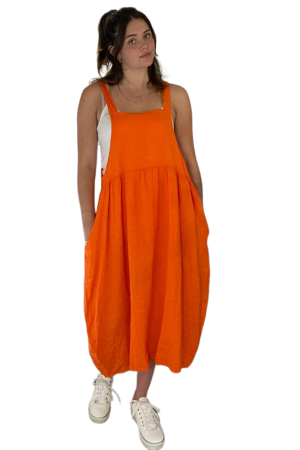 100% Linen Dungaree Sun Dress (OS 8-14)-10.png